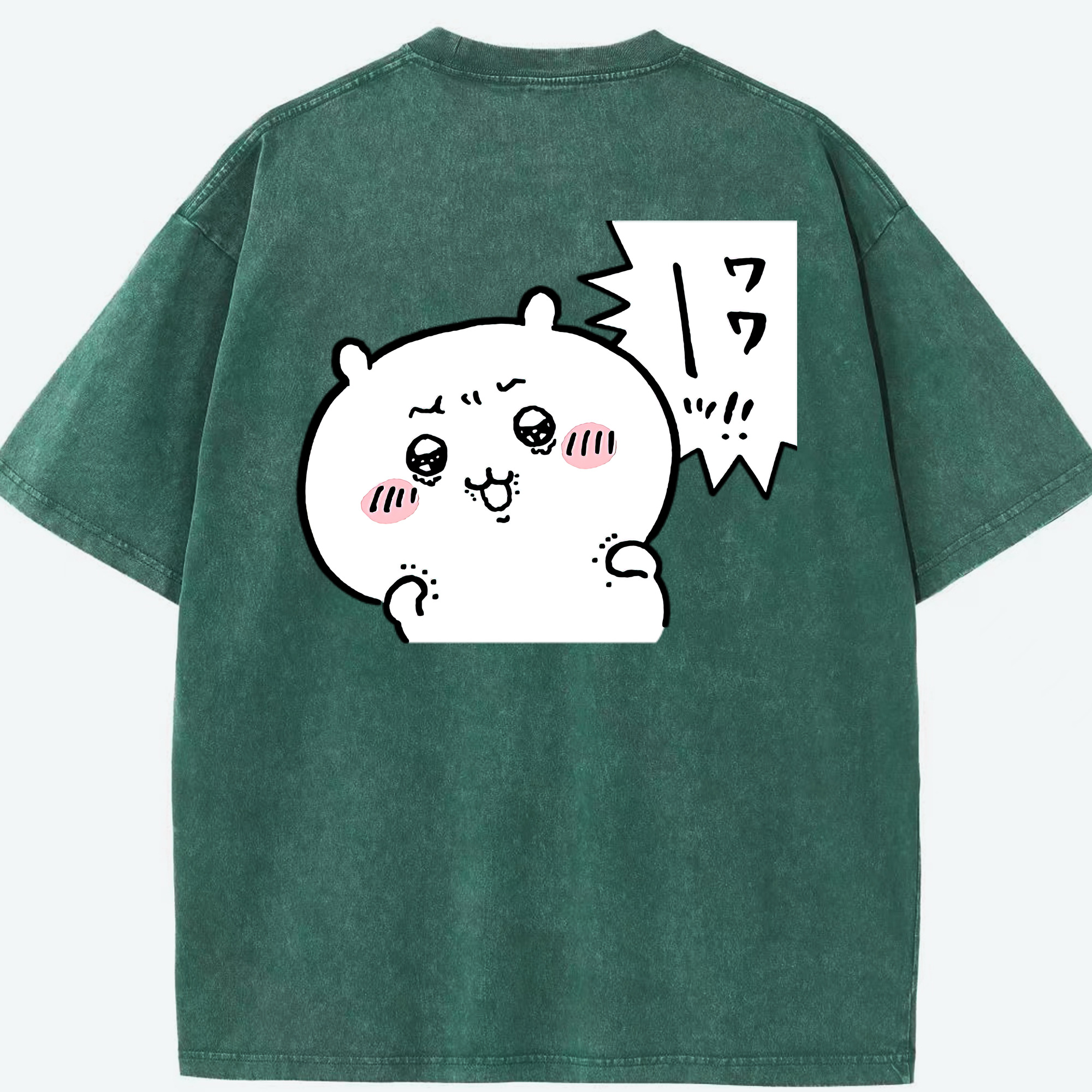 （画像用） ちいかわ ちいかわ Chii-kawa chiikawa 綿100% ヴィンテージ風 半袖Tシャツ（背面プリント）